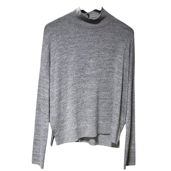 Rag & Bone New York Gray Wool-Blend Mock Neck Sweater Size Large - Picture 1 of 3